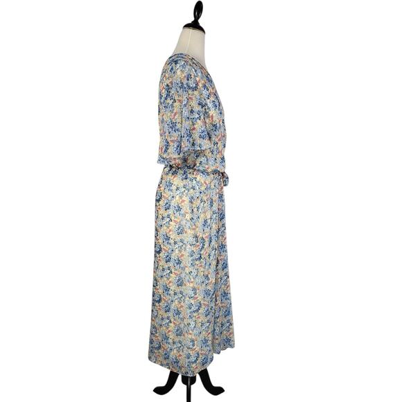 Lauren Ralph Lauren Floral Georgette Faux Wrap Midi Dress 18 NWT Belted Romantic - Picture 6 of 15